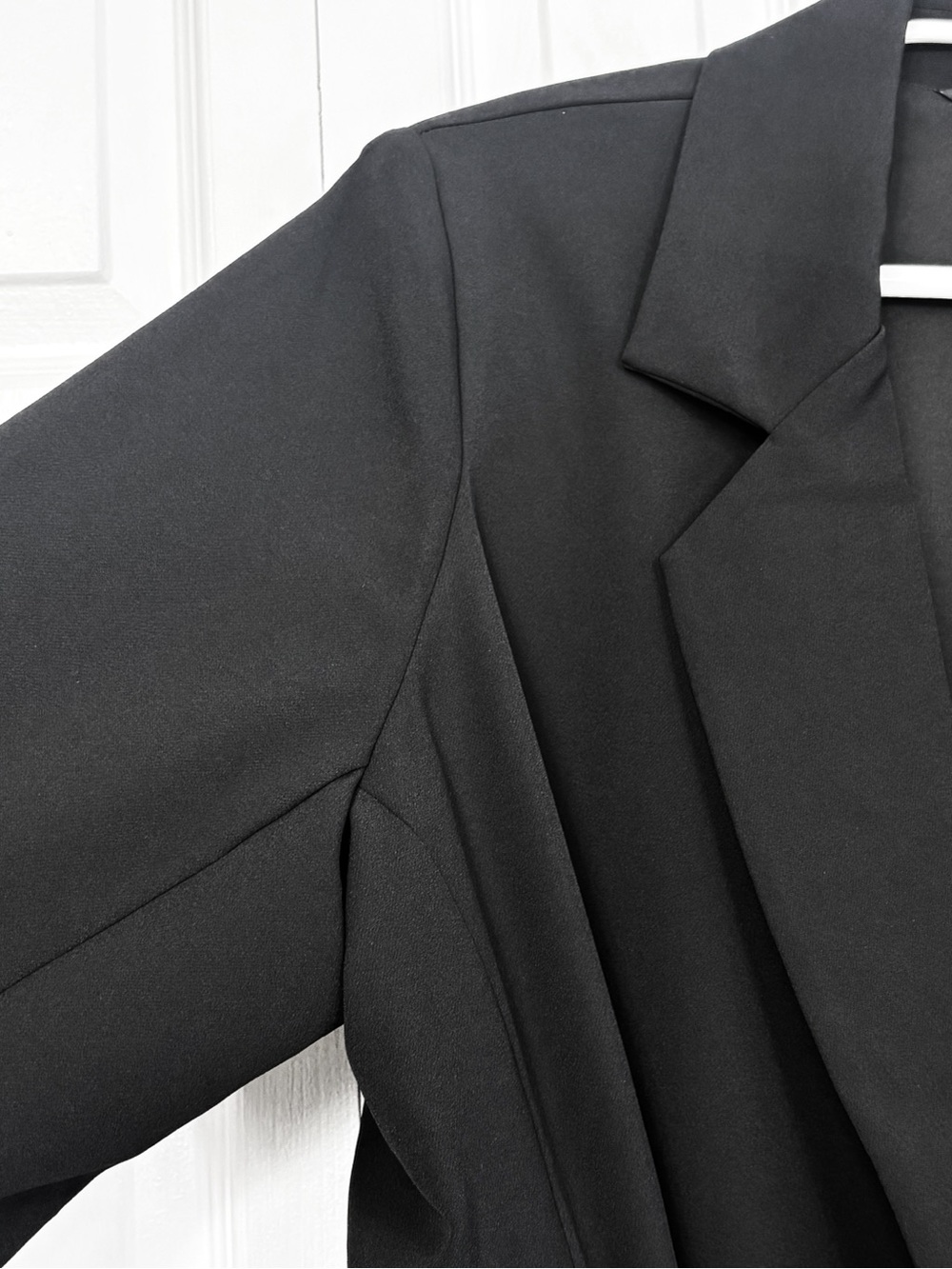 NWT Athleta Black Endless Primatwill Stretch Long Sleeve Tie Front Blazer 24 - Picture 6 of 16